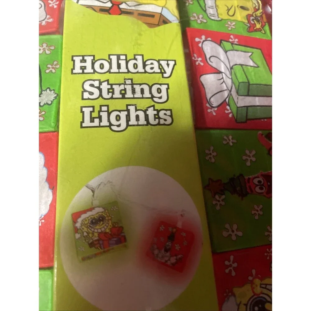 NEW SpongeBob Squarepants Christmas Holiday String Lights 2006